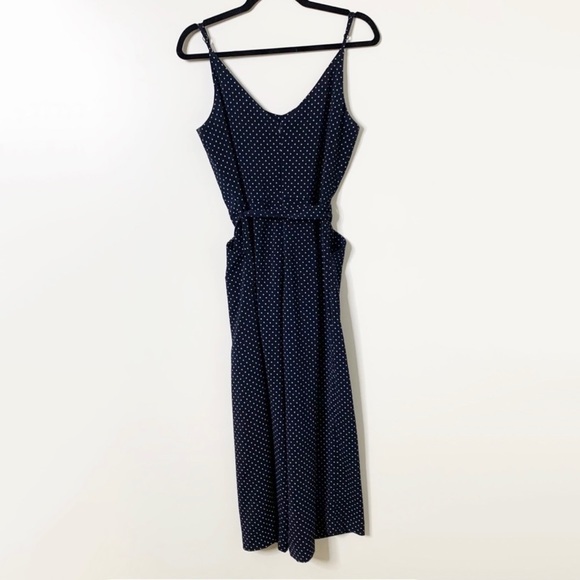 Navy Blue Polka Dot Jumpsuit Size 4 - Picture 3 of 9